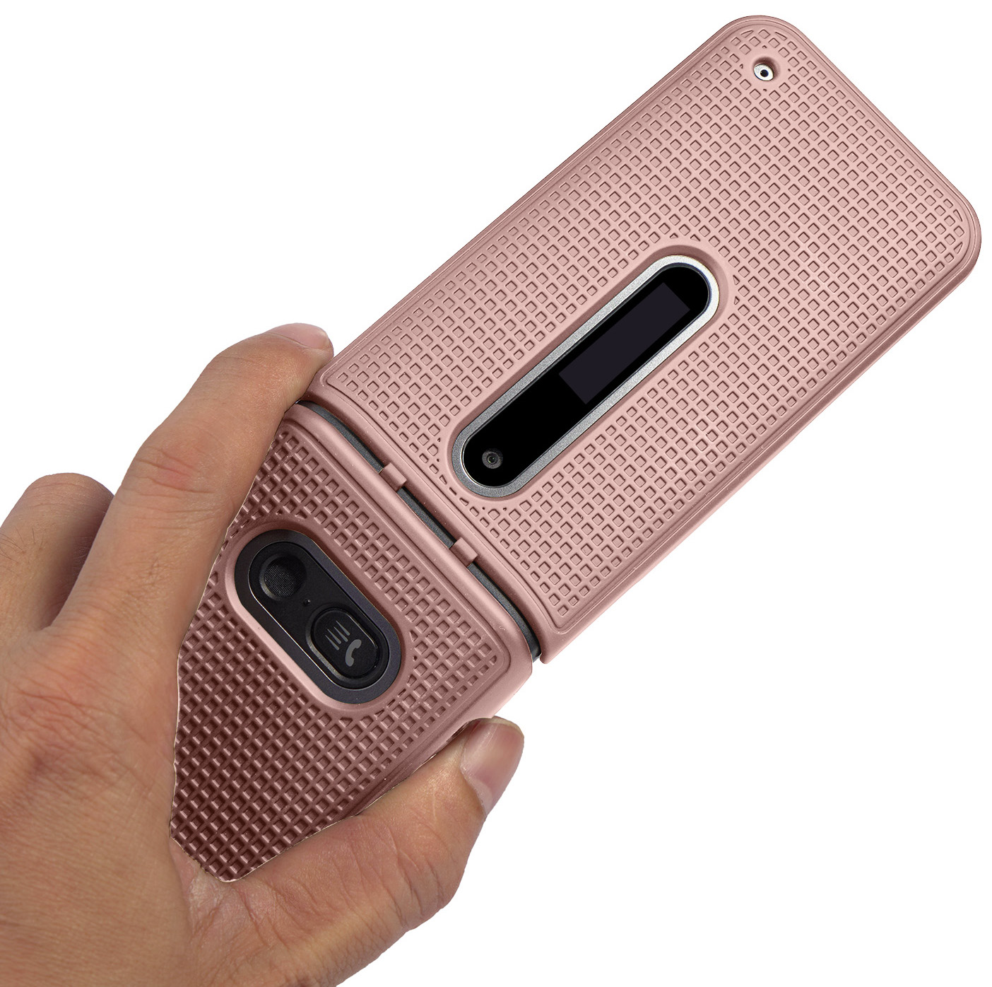 Grid Texture Case Slim Hard Shell Cover for LG Classic Flip Phone